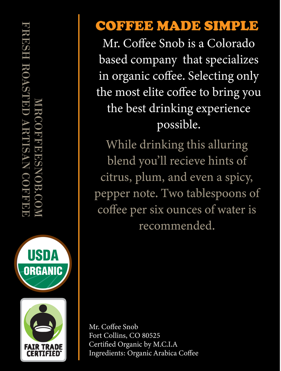 Twin Chutes USDA Certified Organic Coffee-Light Roast