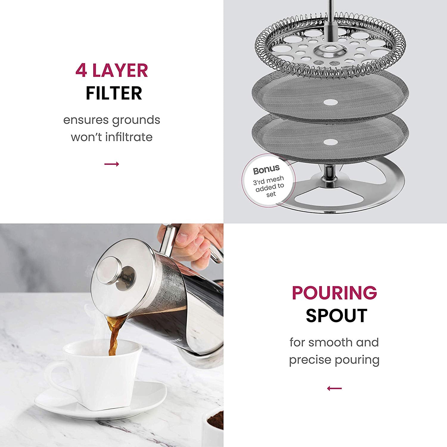 French press filter clearance